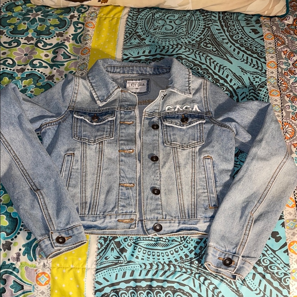 Lady Gaga blue Jean jacket